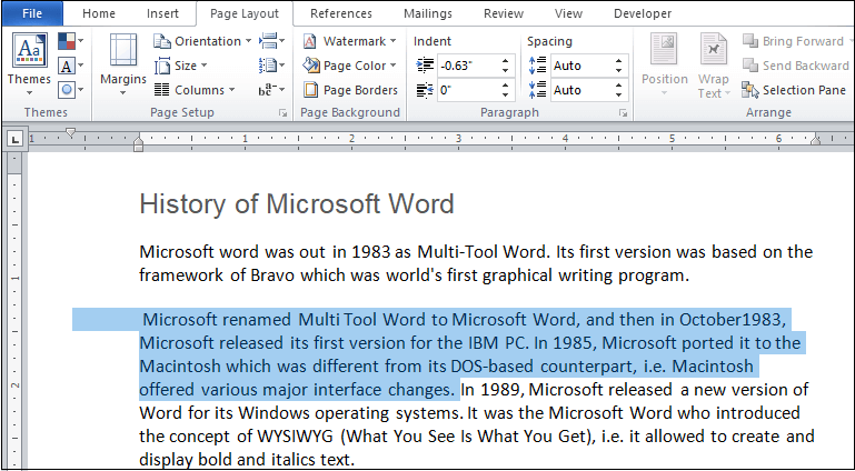 How to add or remove Line numbers in Microsoft Word document