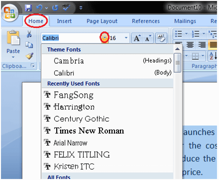 MS Word How to format font style in ms word 1