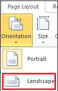 How to change page orientation in Word document