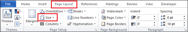 change paper size pdf