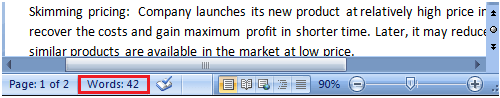 MS Word How to check word count in ms word 1