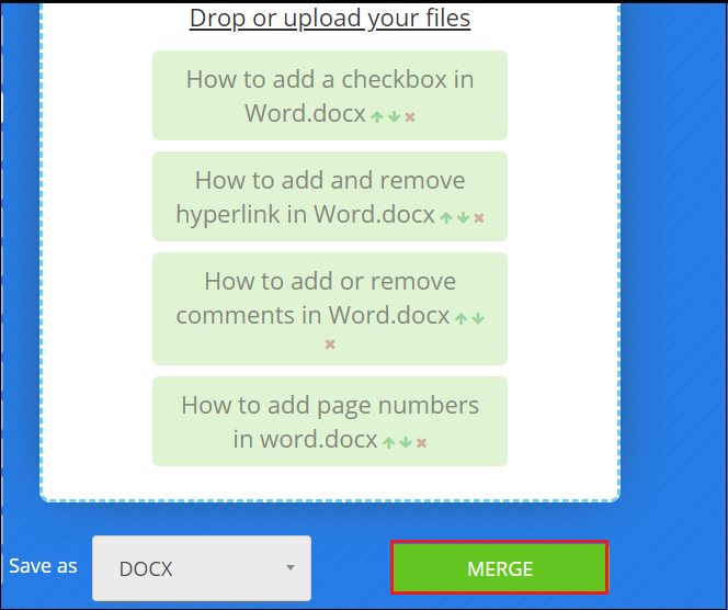How to combine Word document
