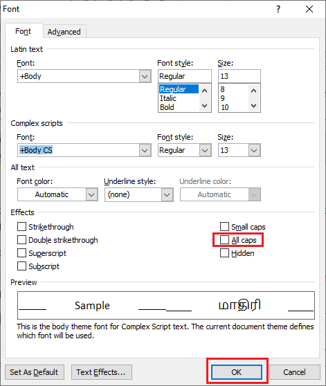 how do i change case in word 2013