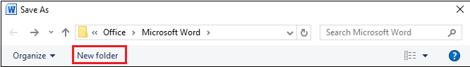 How to create a folder in a Word document