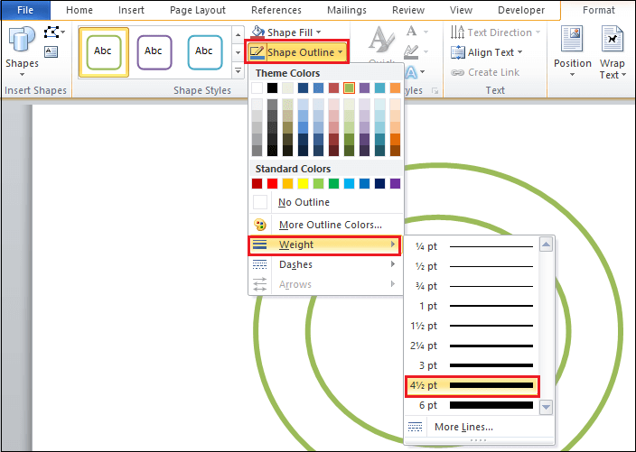 how to combine shapes in word