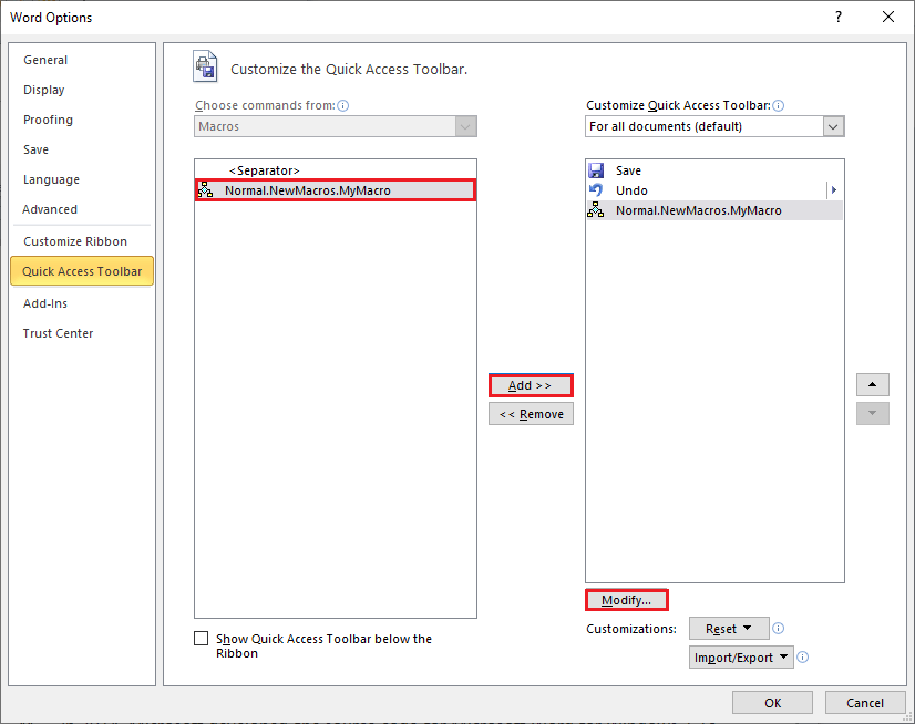 how to disable macros word 2013