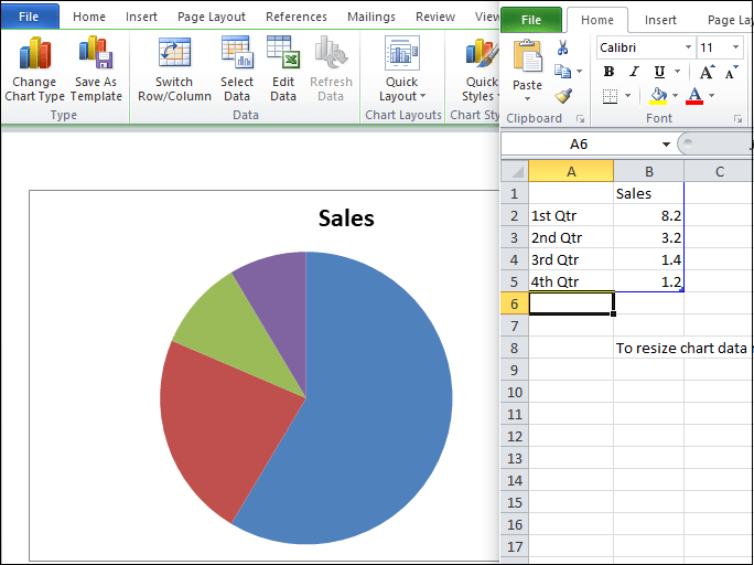 How to create a Pie chart in Word