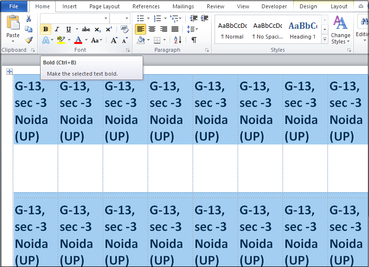 How to create labels in Word