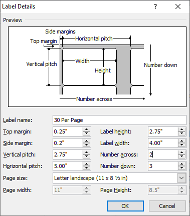 center labels vertically in word