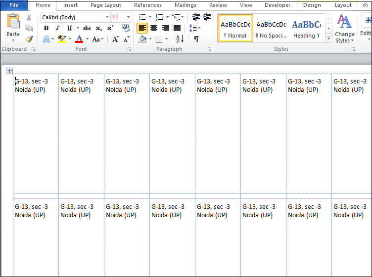 How to create labels in Word