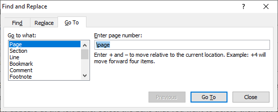 How to delete a page in Word