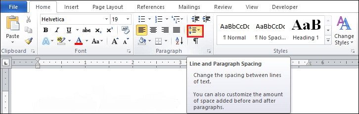 How to double space in Microsoft Word