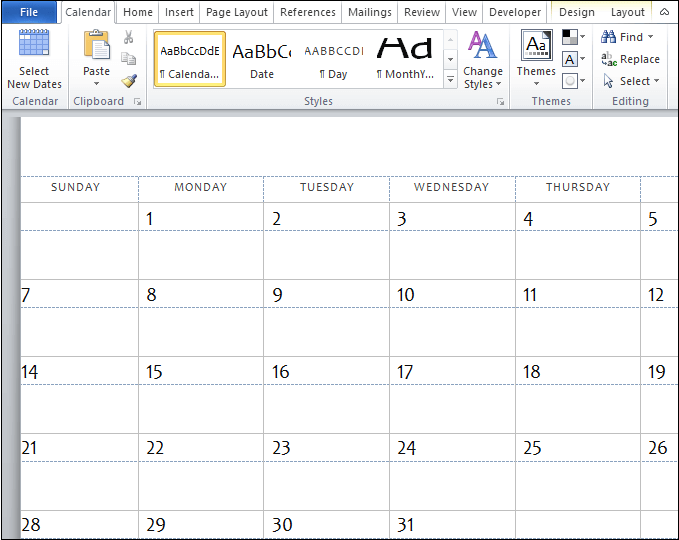 Como inserir um calendário num documento Word javatpoint Home