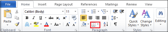 How to insert a line in Word