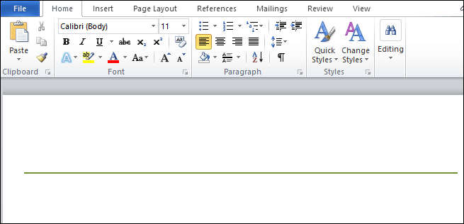 add full line under text in word for mac