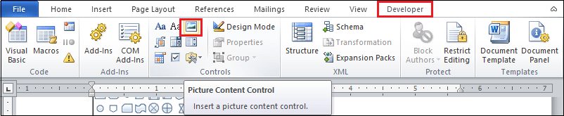 How to Insert a Placeholder in Word document