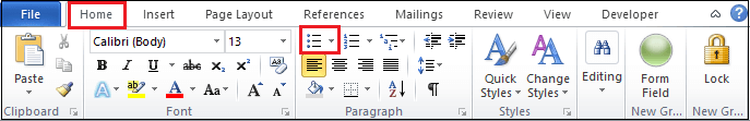 how-to-insert-bullet-points-in-word-document-javatpoint