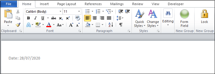 How to insert a header and footer in Microsoft Word document
