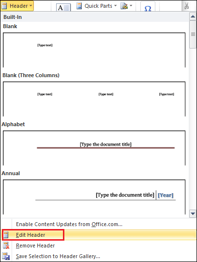 how to do headers and footers in ms word