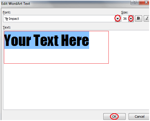 MS Word How to insert wordart 2