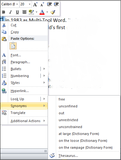 Wie Sie einen Thesaurus in einem Word-Dokument verwenden