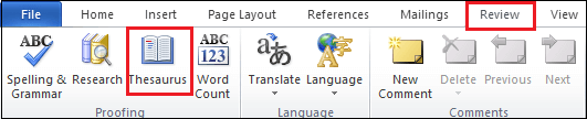 Comment utiliser un thésaurus dans un document Word