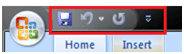 MS Word Quick accesss toolbar 1
