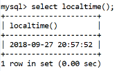 MySQL Datetime localtime() Function