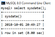 MySQL Sysdate() Function