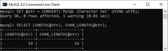 MySQL Character Set