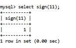 MySQL Math SIGN() Function