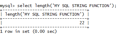 MySQL String LENGTH() Function