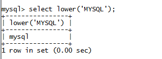 MySQL String LOWER() Function