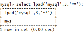 MySQL String LPAD() Function