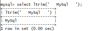 MySQL String LTRIM() Function