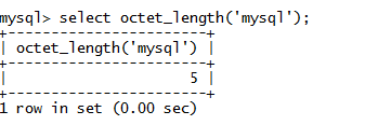 MySQL String OCTET_LENGTH() Function