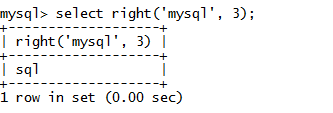 MySQL String RIGHT() Function