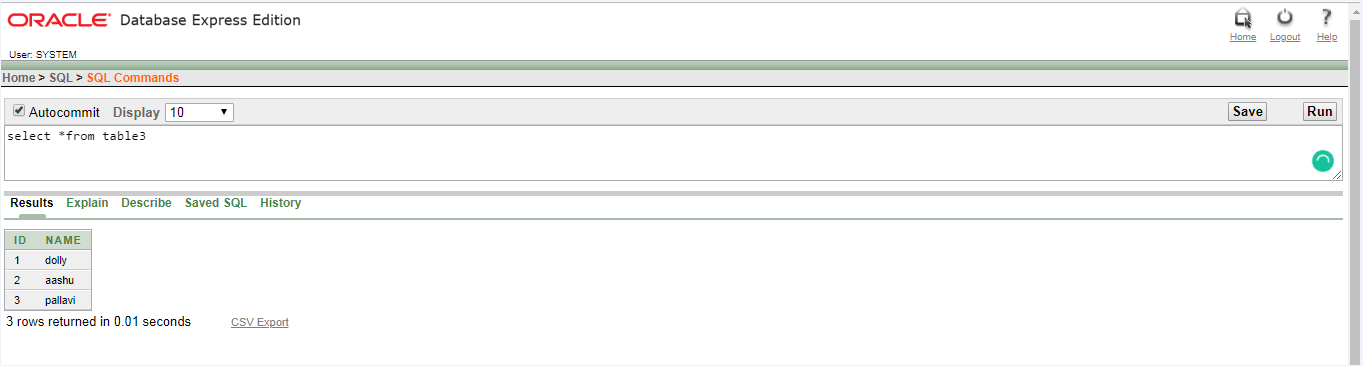 ORACLE TRUNCATE TABLE statement