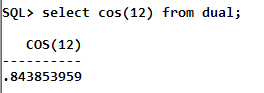 Oracle Math cos Function