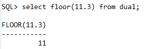 Oracle Math floor Function