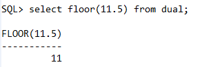 Oracle Math floor Function