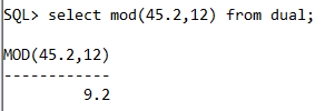 Oracle Math MOD() Function
