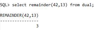 Oracle Math REMAINDER() Function
