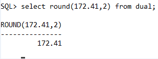 Oracle Math ROUND() Function