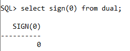 oracle Math SIGN() Function