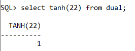 Oracle Math TANH() Function