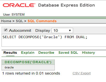 Oracle String DECOMPOSE Function