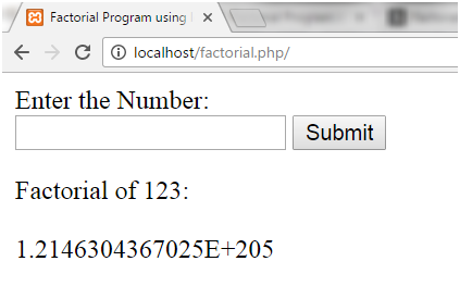 PHP Factorial programs 2