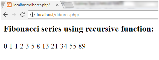 PHP Fibonacci series 2