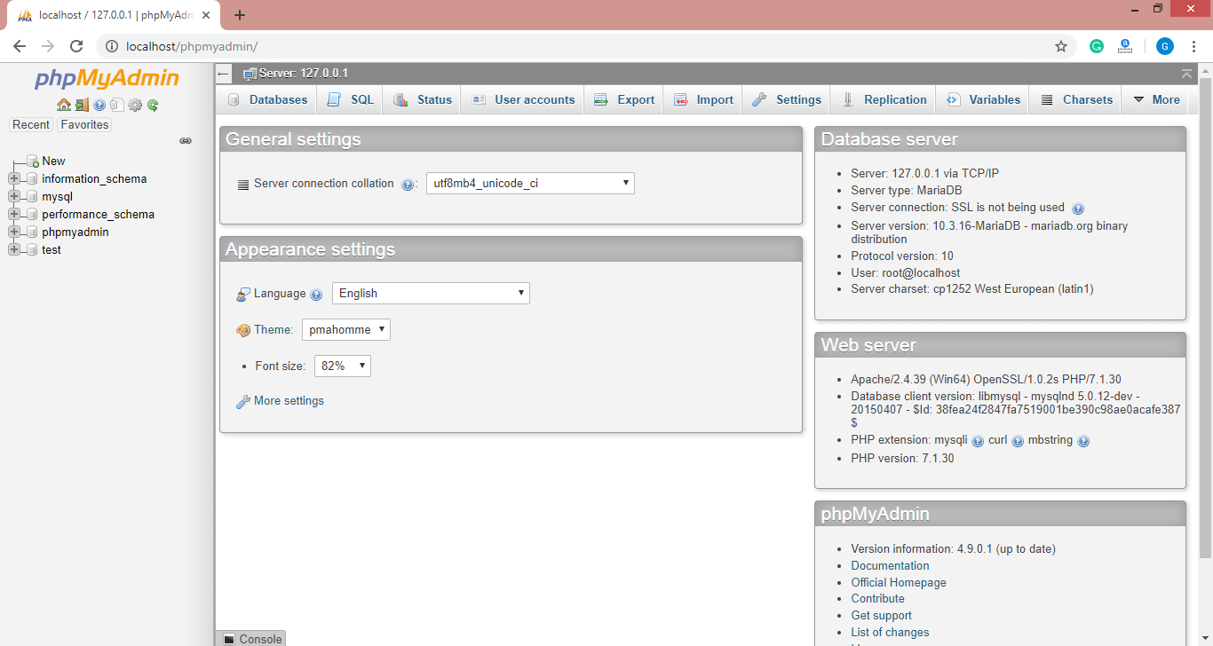 godaddy phpmyadmin database does not show